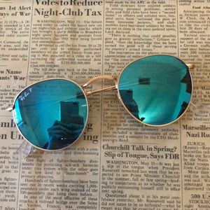 Rayban Round Metal blue polarized